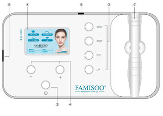 White Color Screen For Permanent Makeup Machine Kit With Battery Standby 10 Hours